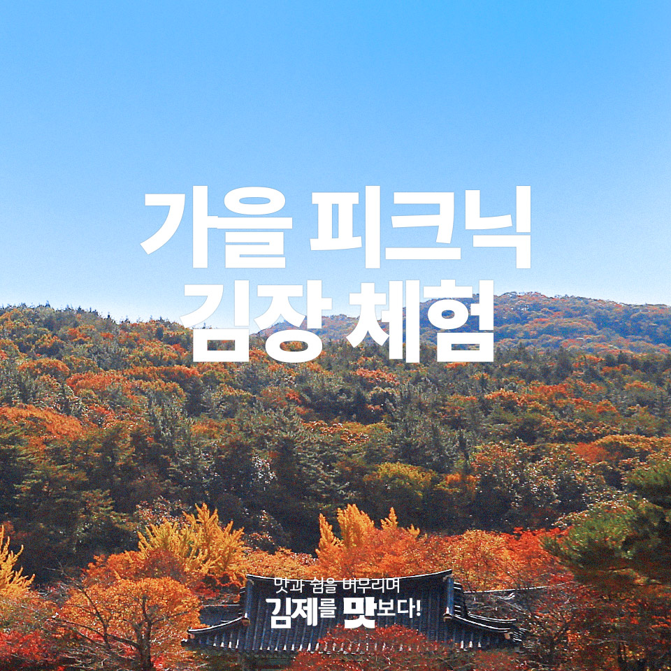 [황금트래블] 가을피크닉 김장체험 패키지 맛집 카페투어 1박2일